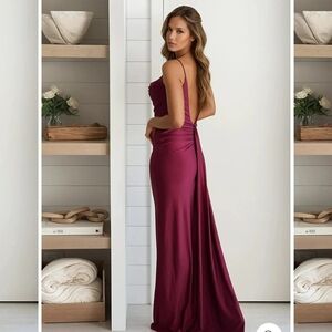 Elegant Magenta Evening Gown